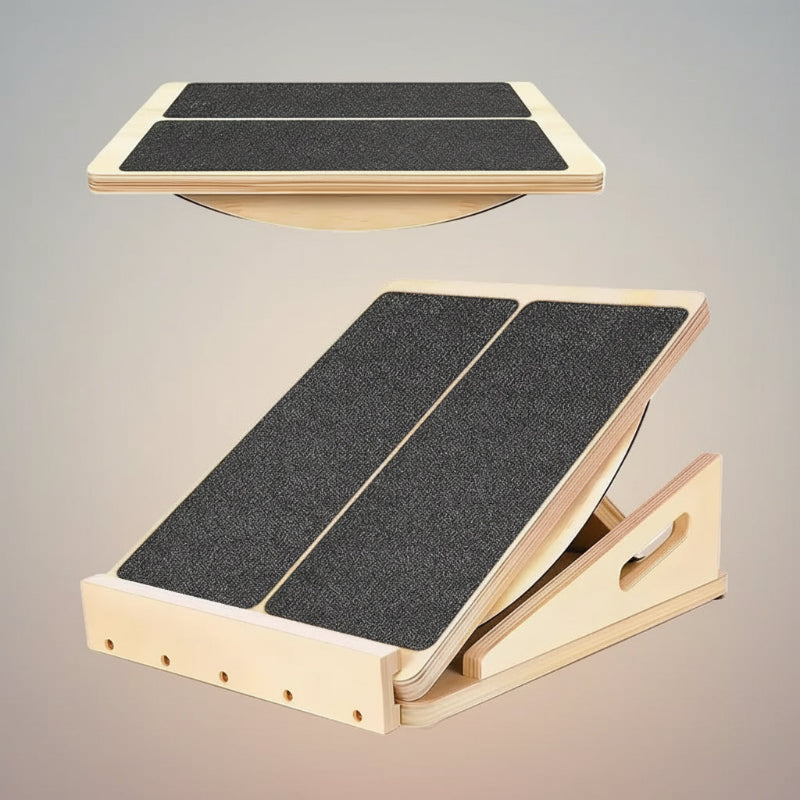 2-in-1 Wooden Balance & Slant Board