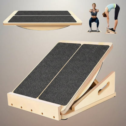 2-in-1 Wooden Balance & Slant Board