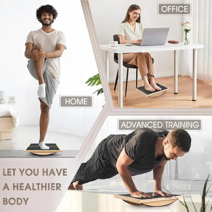 2-in-1 Wooden Balance & Slant Board