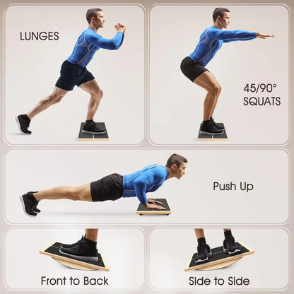 2-in-1 Wooden Balance & Slant Board